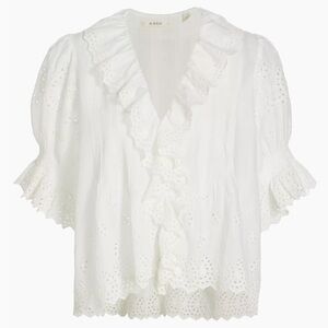 DÔEN Henri Voile Eyelet Top XS NWT